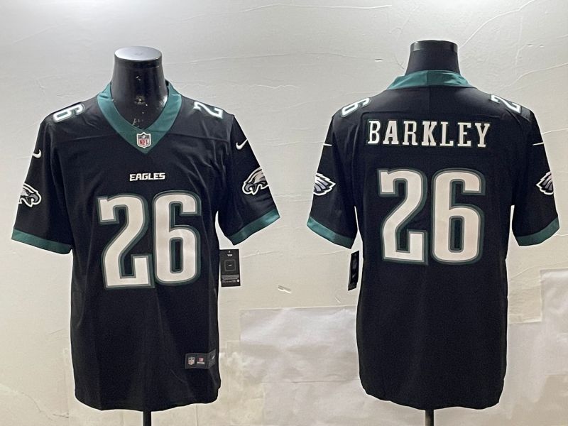 Men Philadelphia Eagles #26 Barkley Black Second generations 2025 Nike Vapor Limited NFL Jersey style 1->ncaa teams->NCAA Jersey